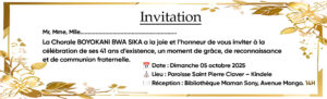 Invitation BOYOKANI
